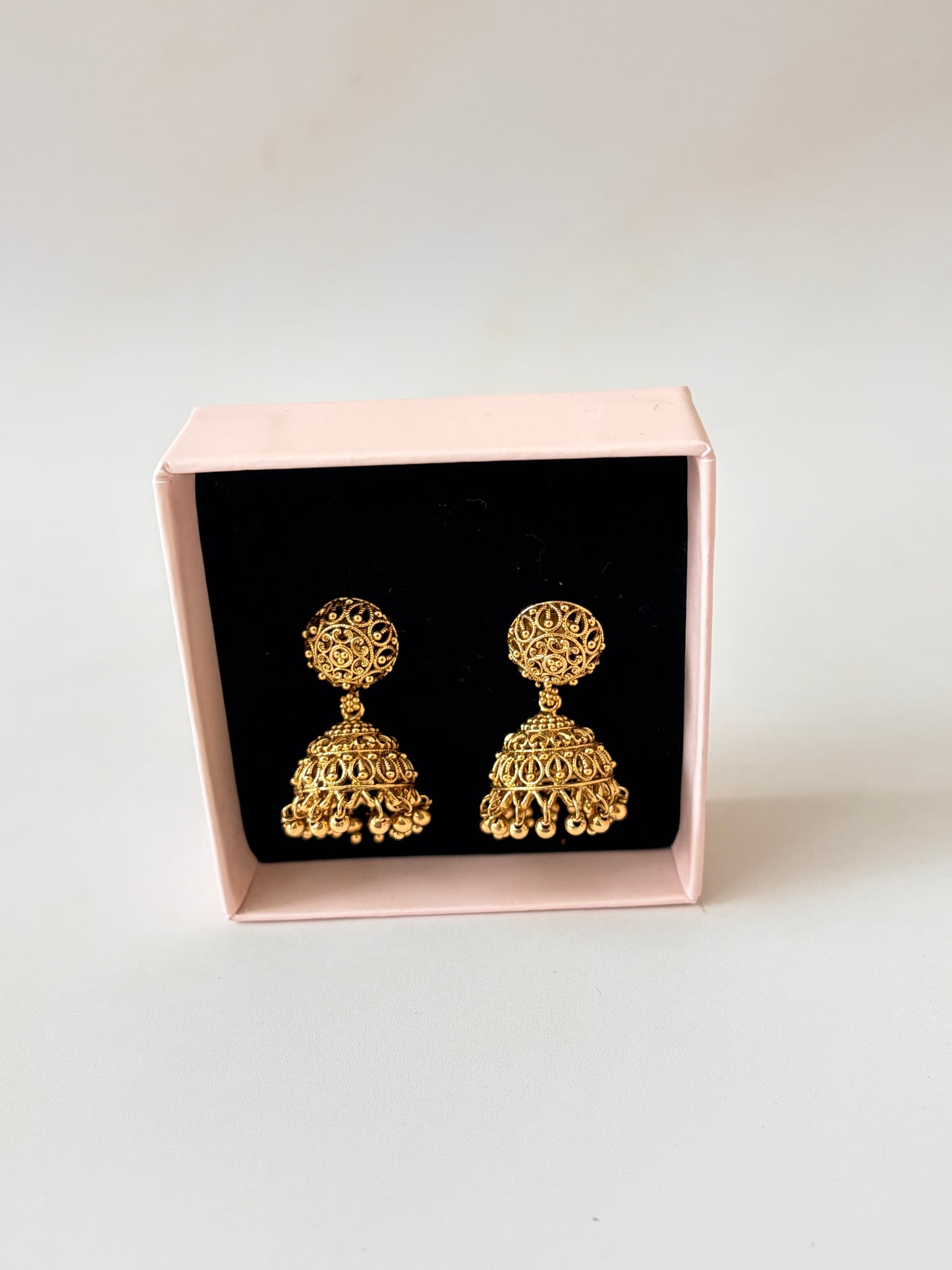 Gold Plated Small Jhumki Earrings (ST1216)