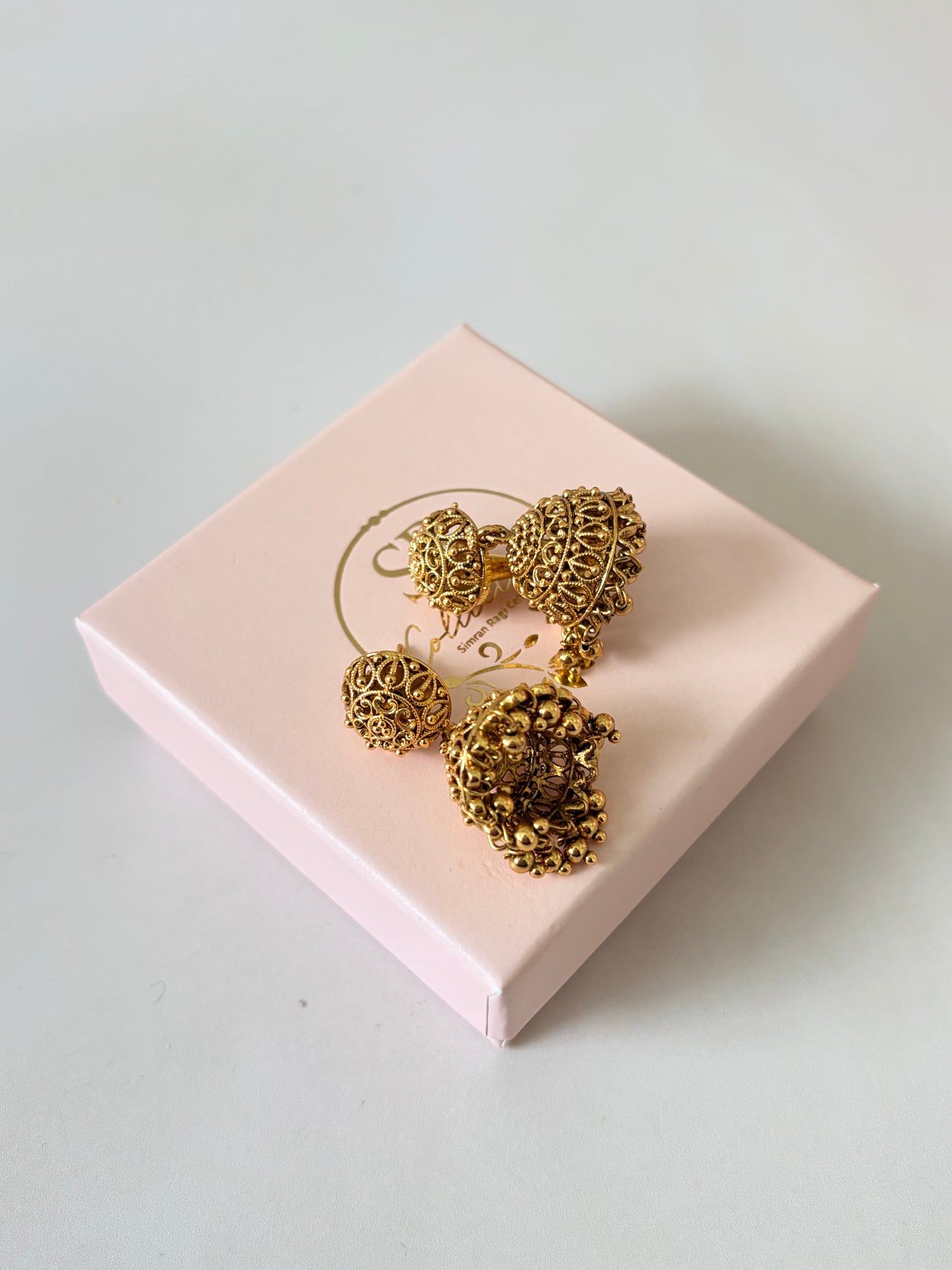 Gold Plated Small Jhumki Earrings (ST1216)
