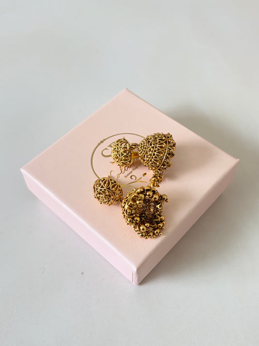 Gold Plated Small Jhumki Earrings (ST1216)