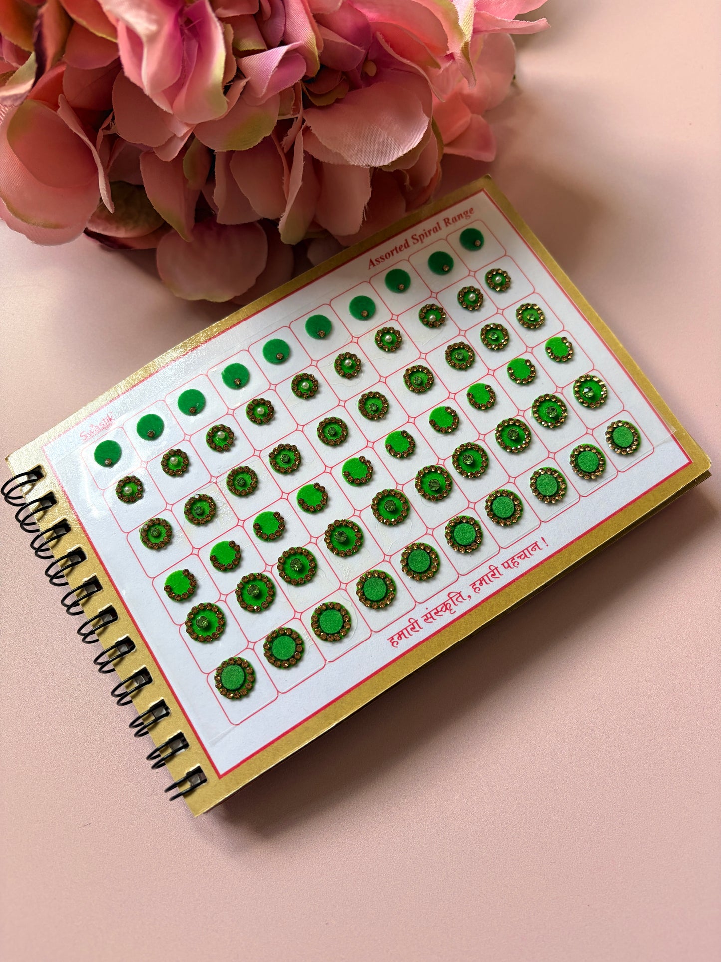 600 Round Stone Colourful Bindi Book (ST897)