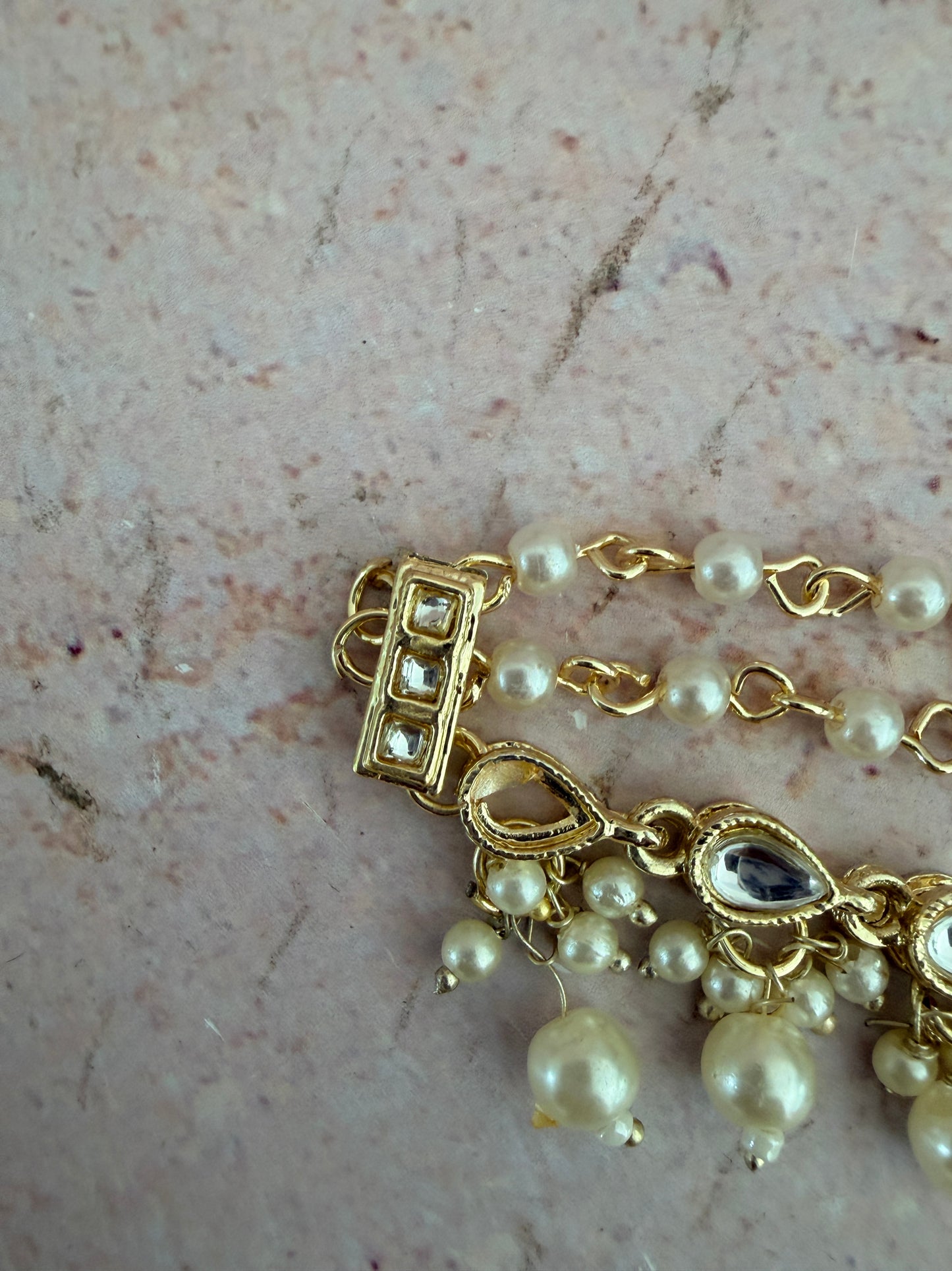 SALE Gold Pearl Ear Chains/Kaan Chain (ST1090)