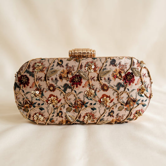 Liv Floral Oval Clutch (ST1232)