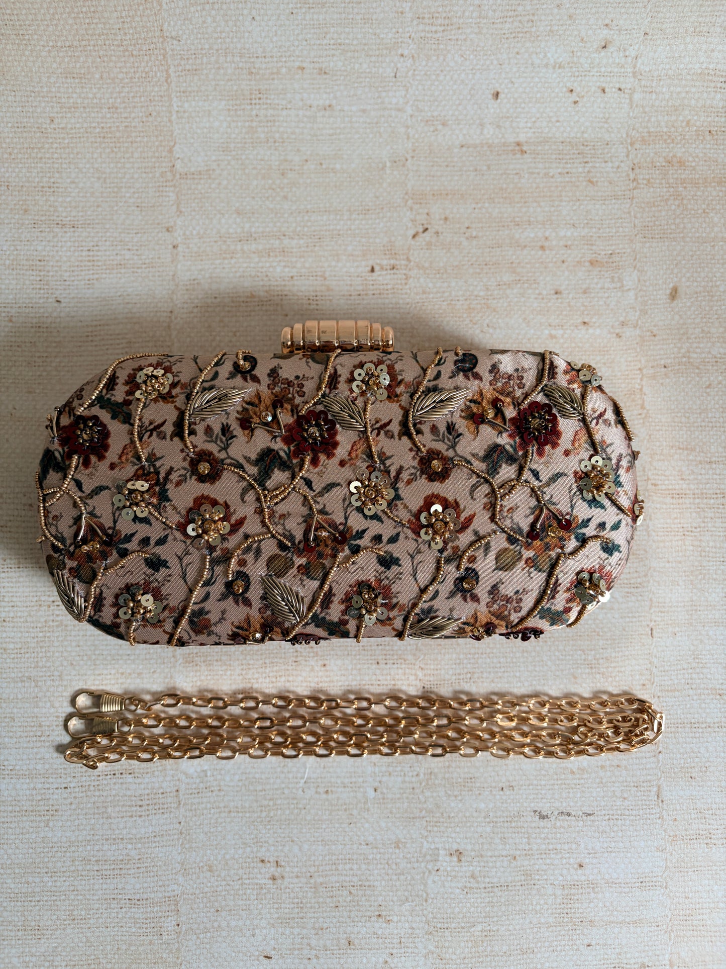 Liv Floral Oval Clutch (ST1232)