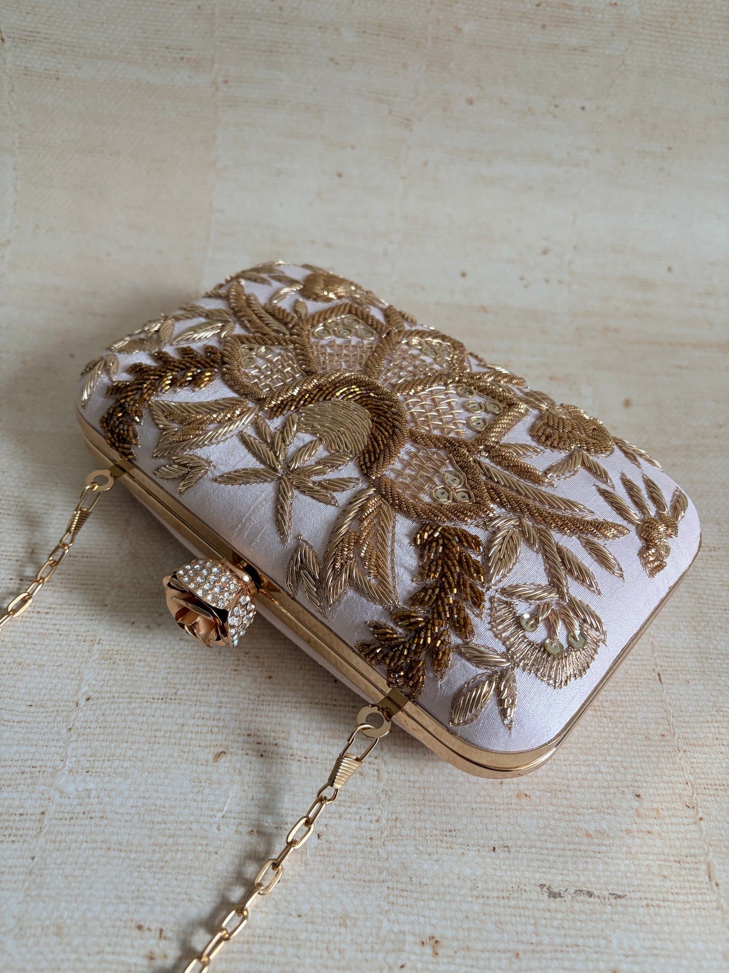 Tavleen Rectangular Pink Clutch (ST1164)