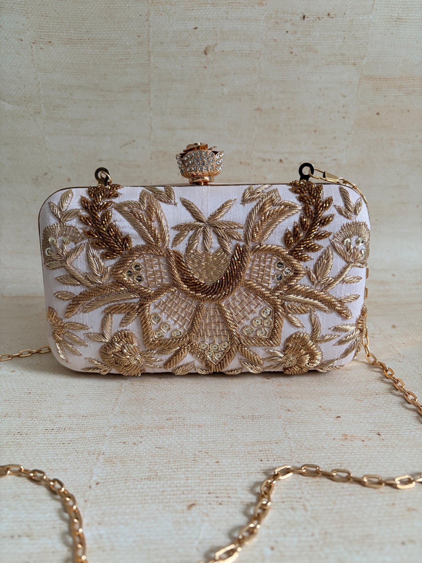 Tavleen Rectangular Pink Clutch (ST1164)