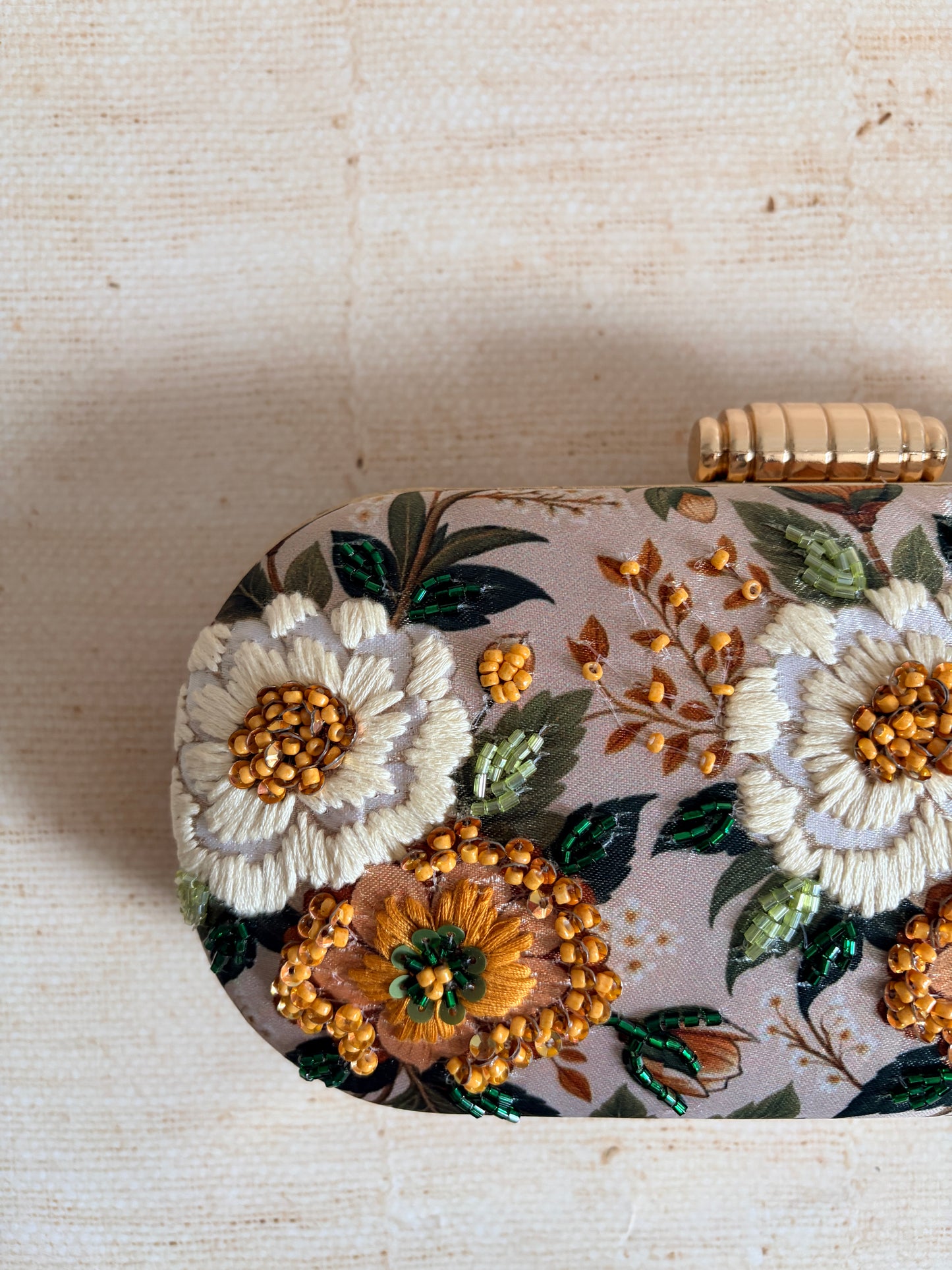 Magnolia Floral Oval Clutch (ST1224)