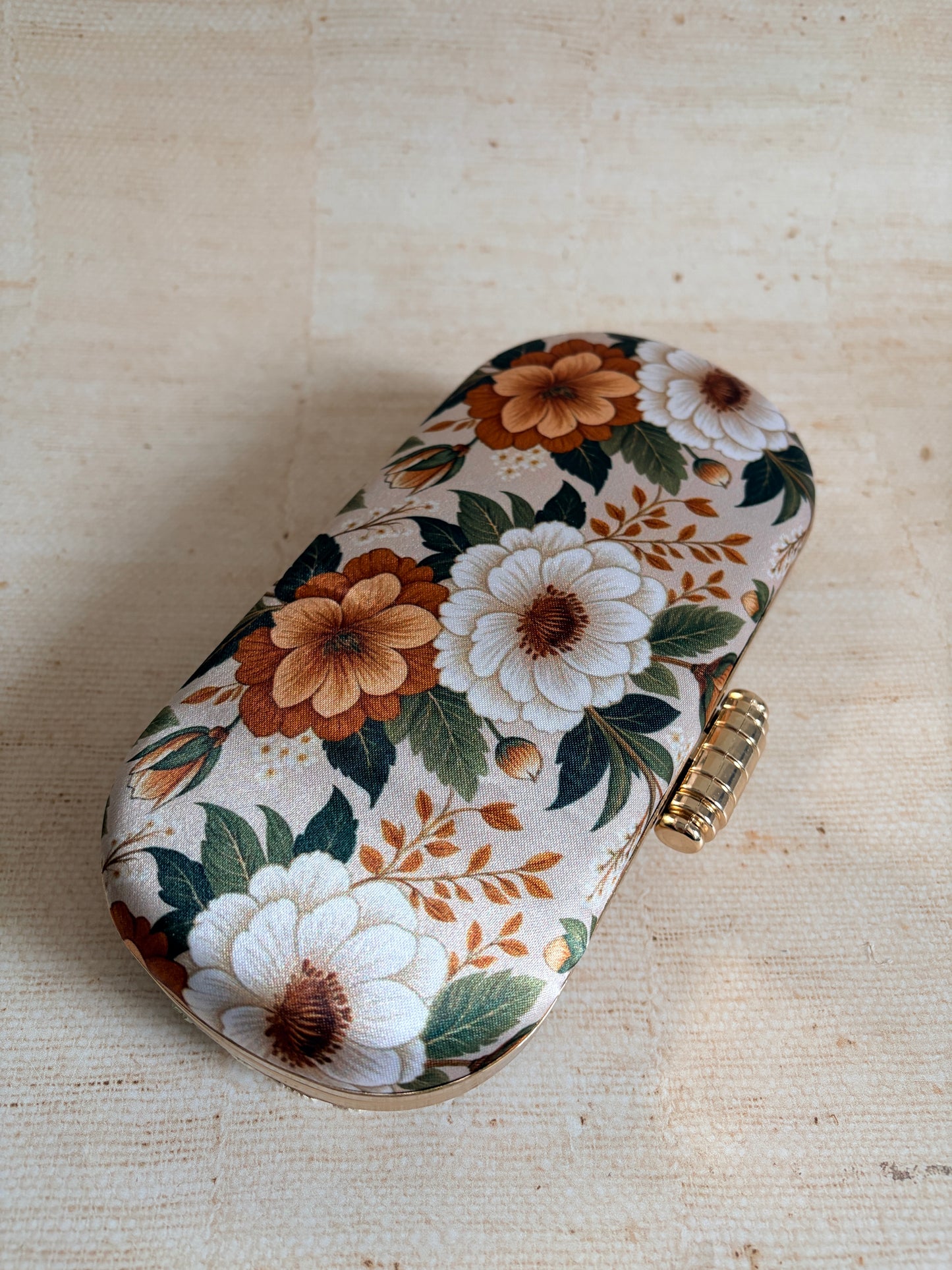 Magnolia Floral Oval Clutch (ST1224)
