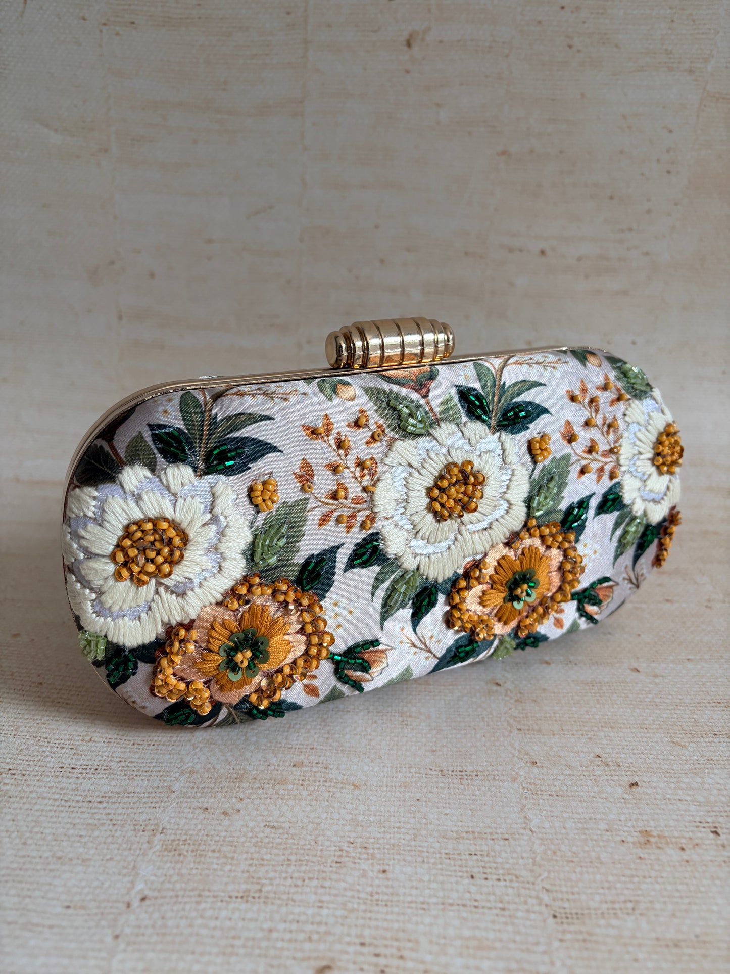 Magnolia Floral Oval Clutch (ST1224)
