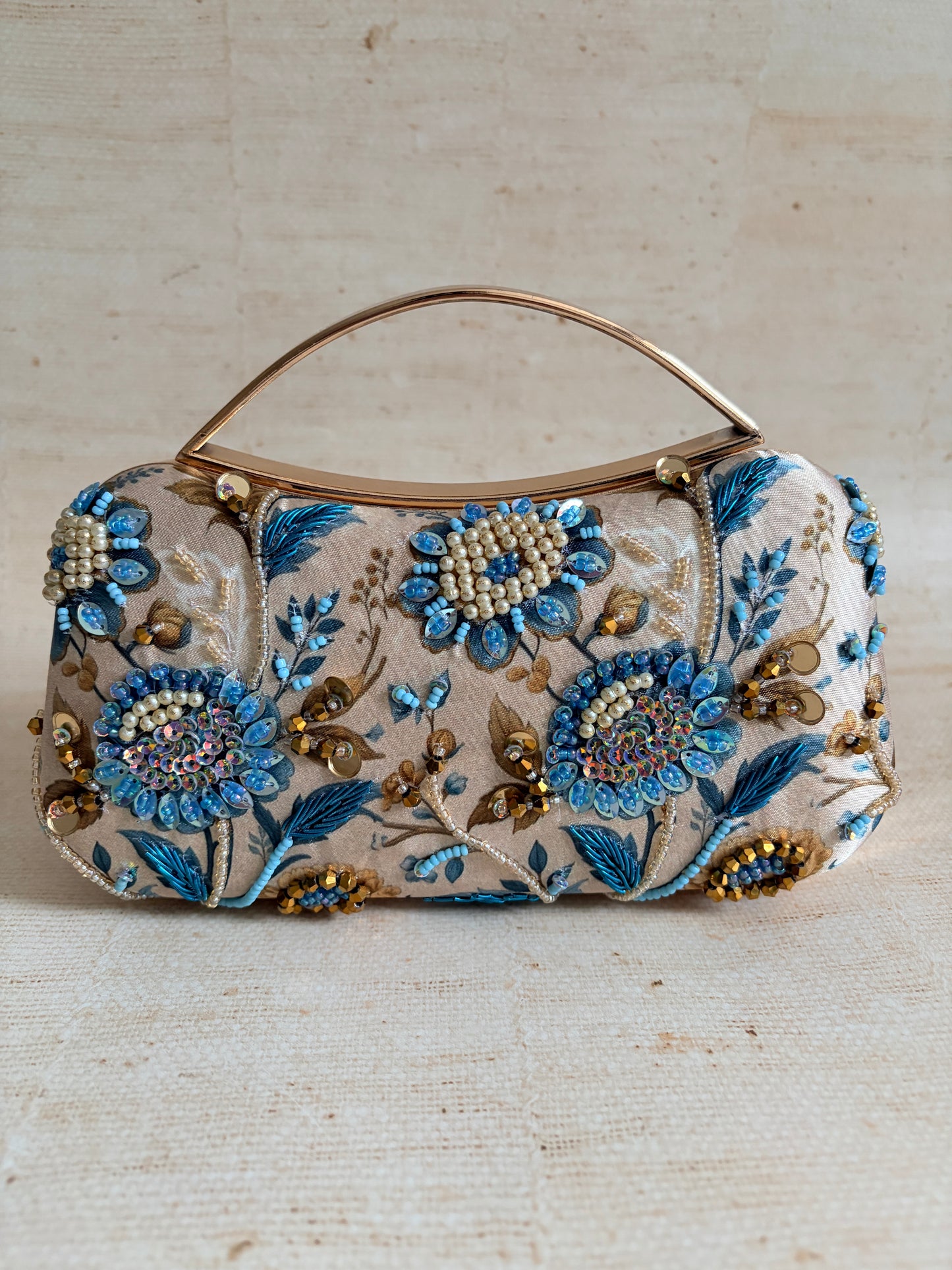 Rose Rectangular Floral Clutch (ST1230)