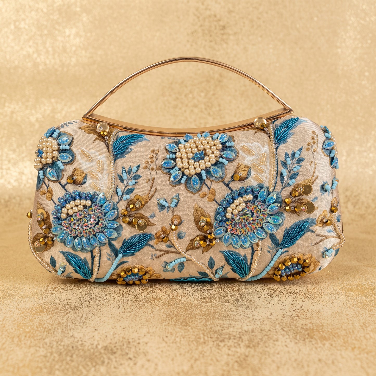 Rose Rectangular Floral Clutch (ST1230)
