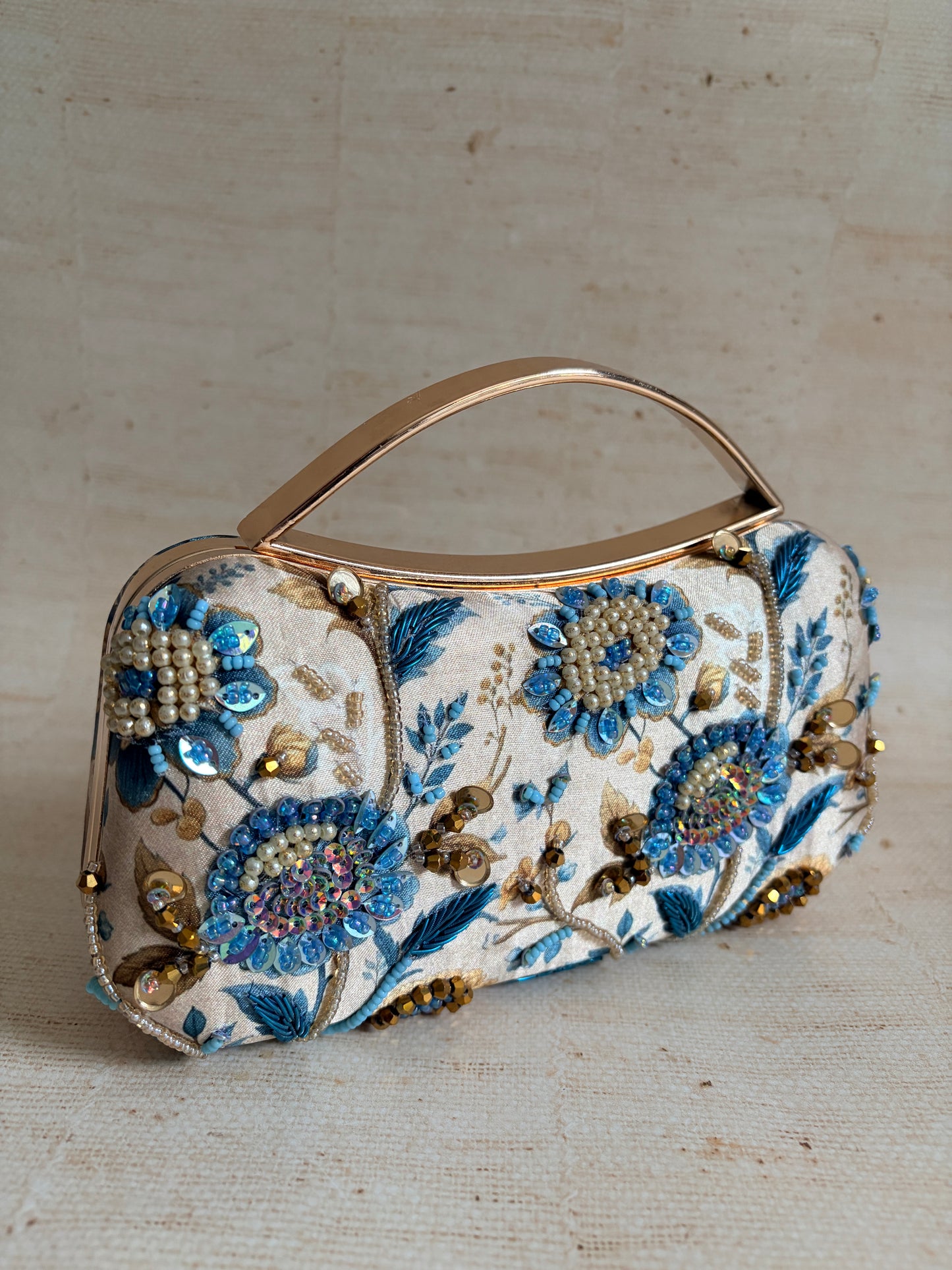 Rose Rectangular Floral Clutch (ST1230)