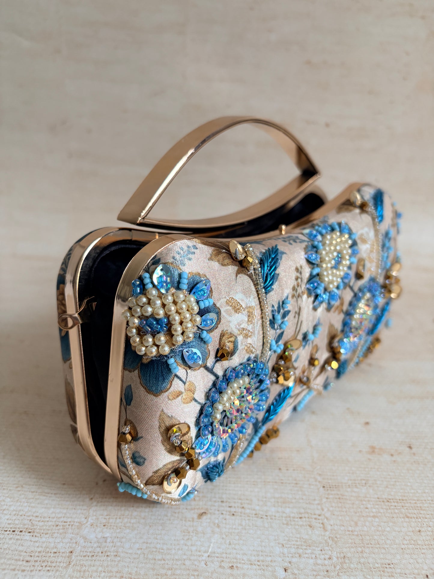 Rose Rectangular Floral Clutch (ST1230)