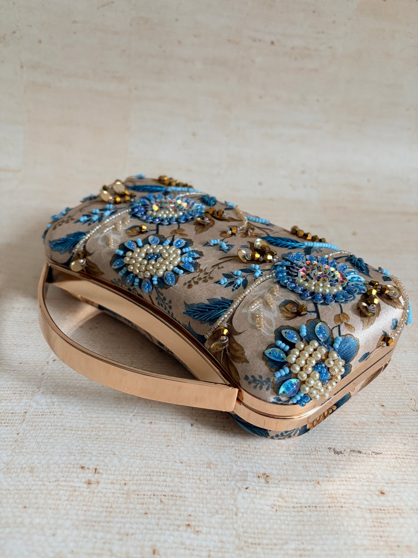Rose Rectangular Floral Clutch (ST1230)