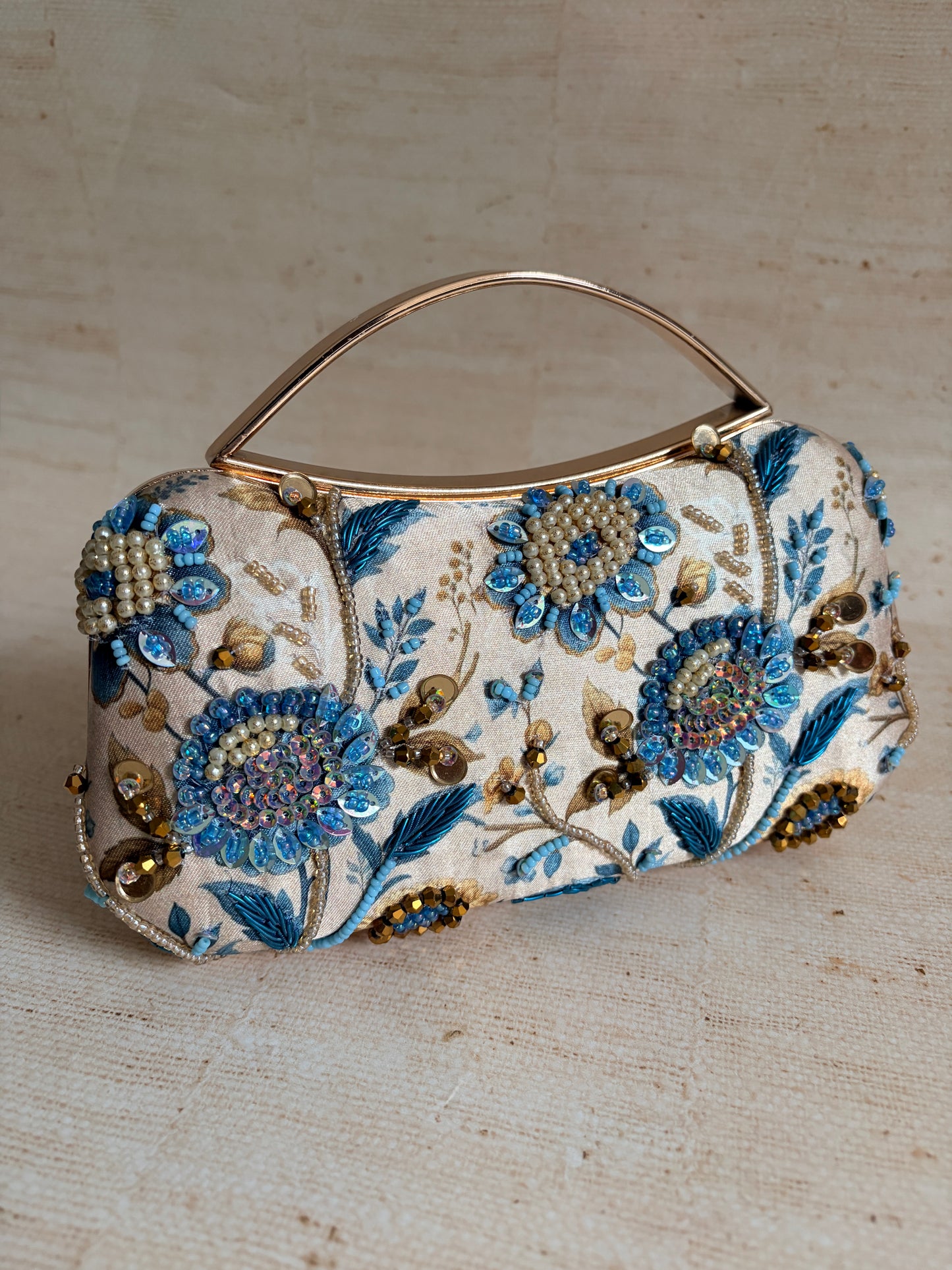Rose Rectangular Floral Clutch (ST1230)