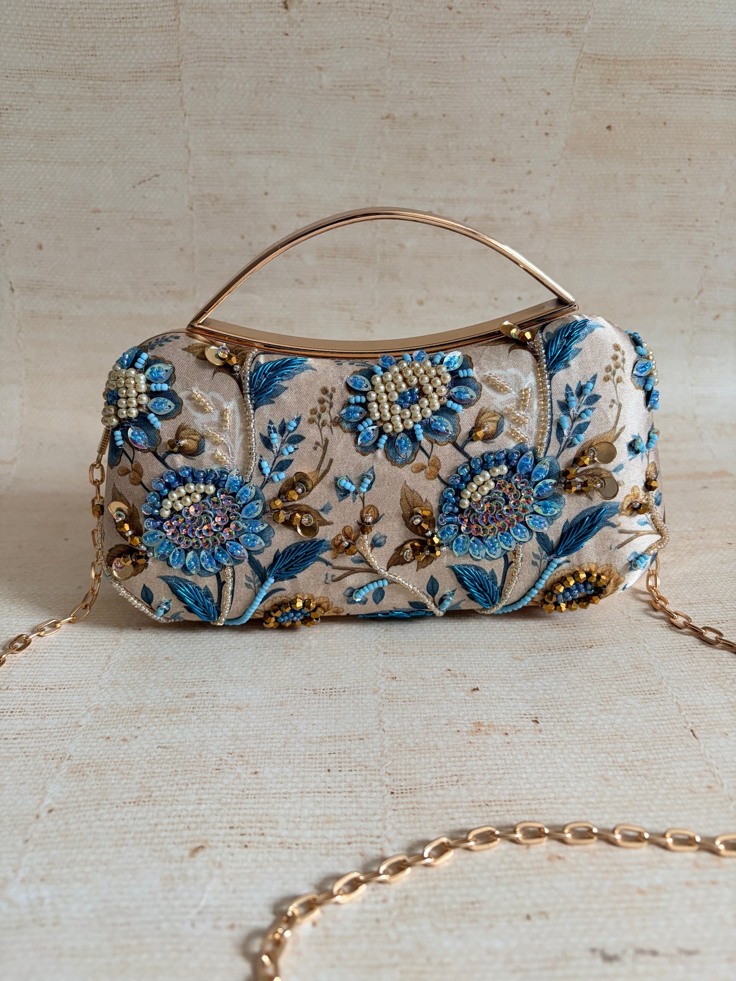 Rose Rectangular Floral Clutch (ST1230)