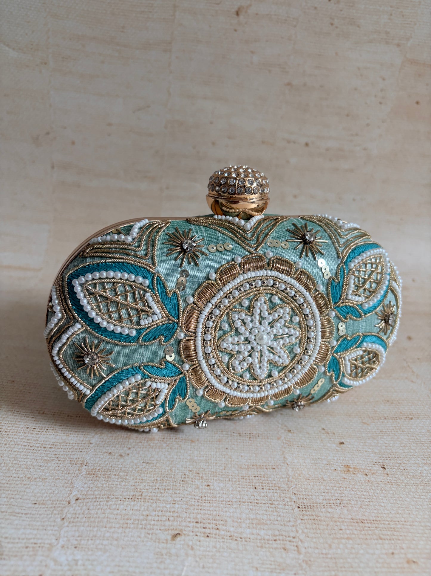 Tala Oval Green Clutch (ST1225)