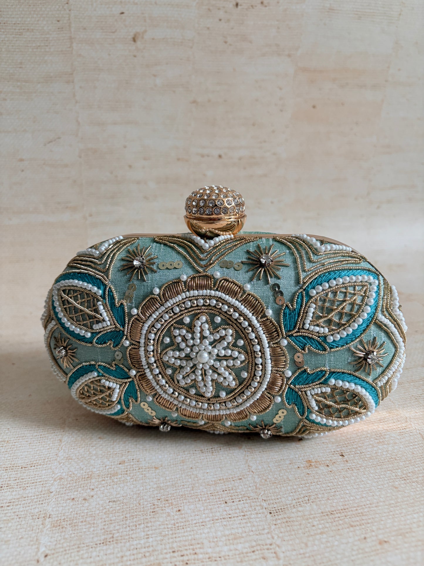 Tala Oval Green Clutch (ST1225)