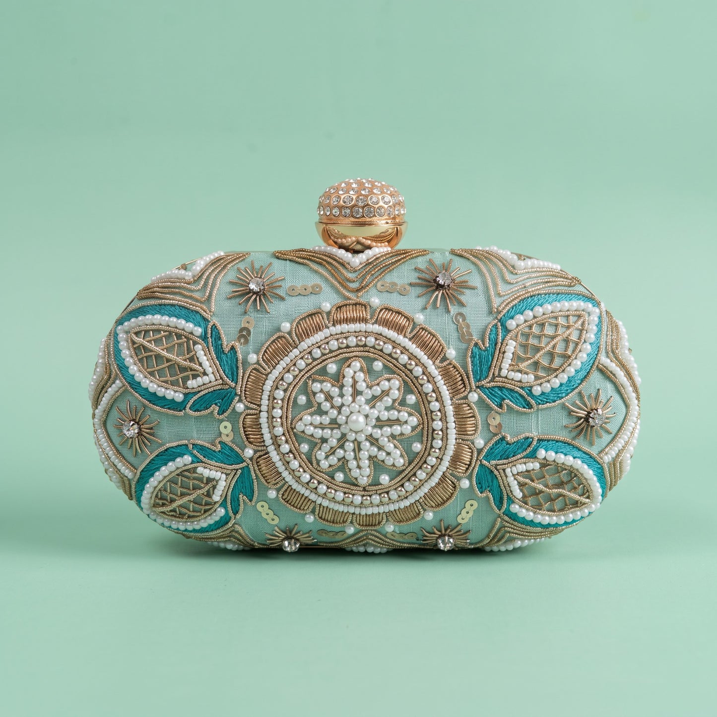 Tala Oval Green Clutch (ST1225)