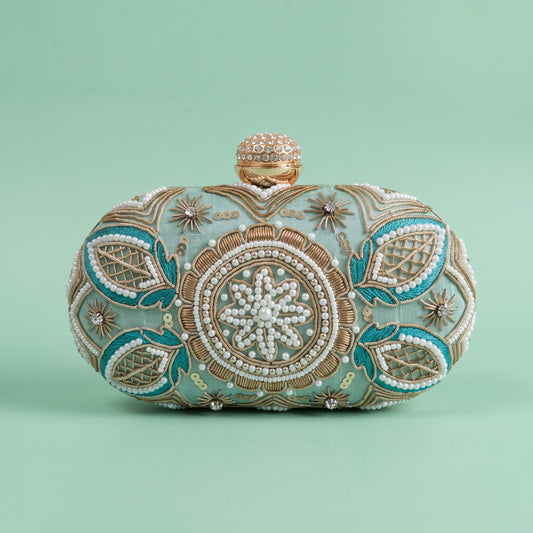 Tala Oval Green Clutch (ST1225)