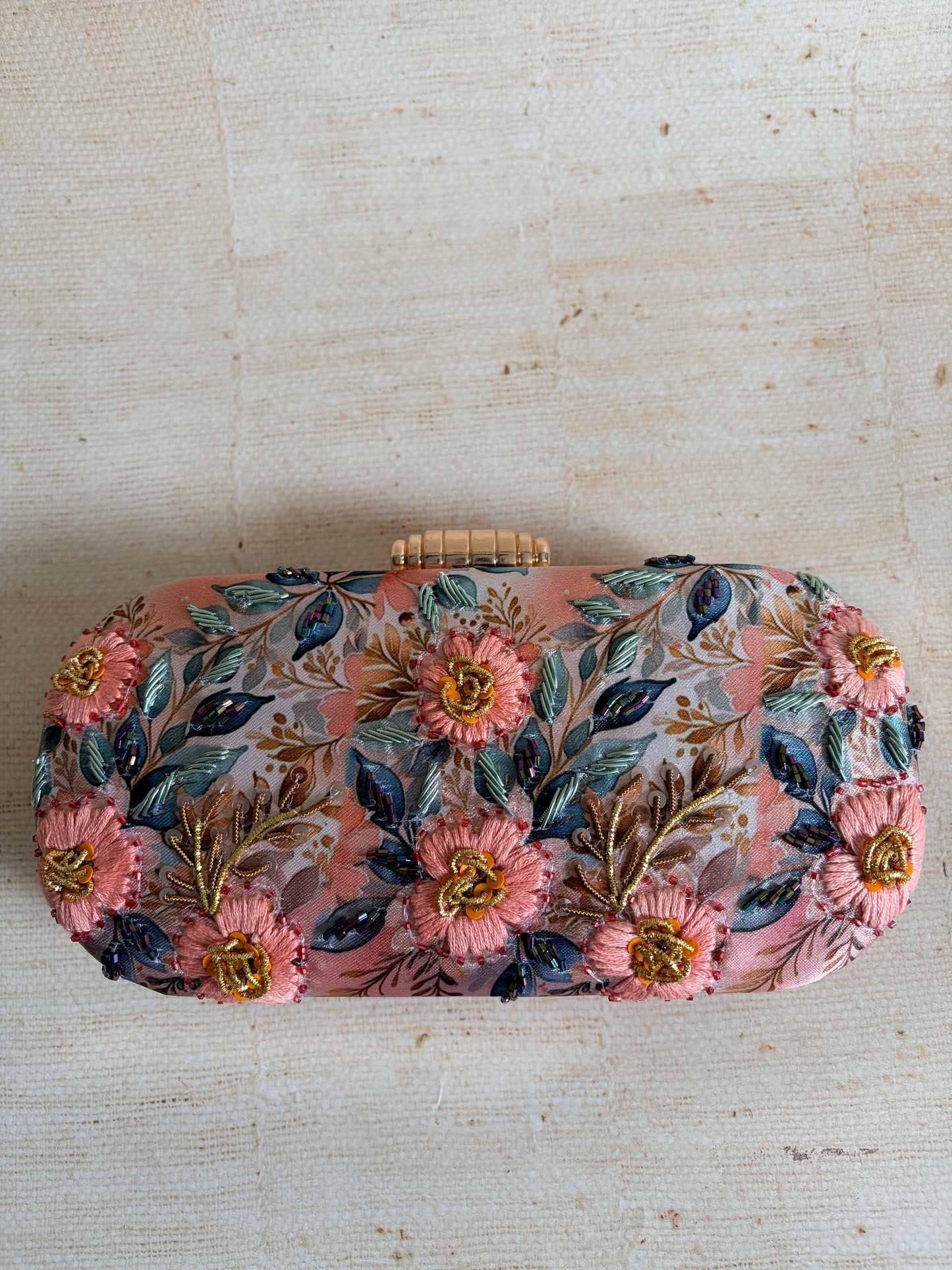 Amalfi Floral Oval Clutch (ST1234) (Pink)