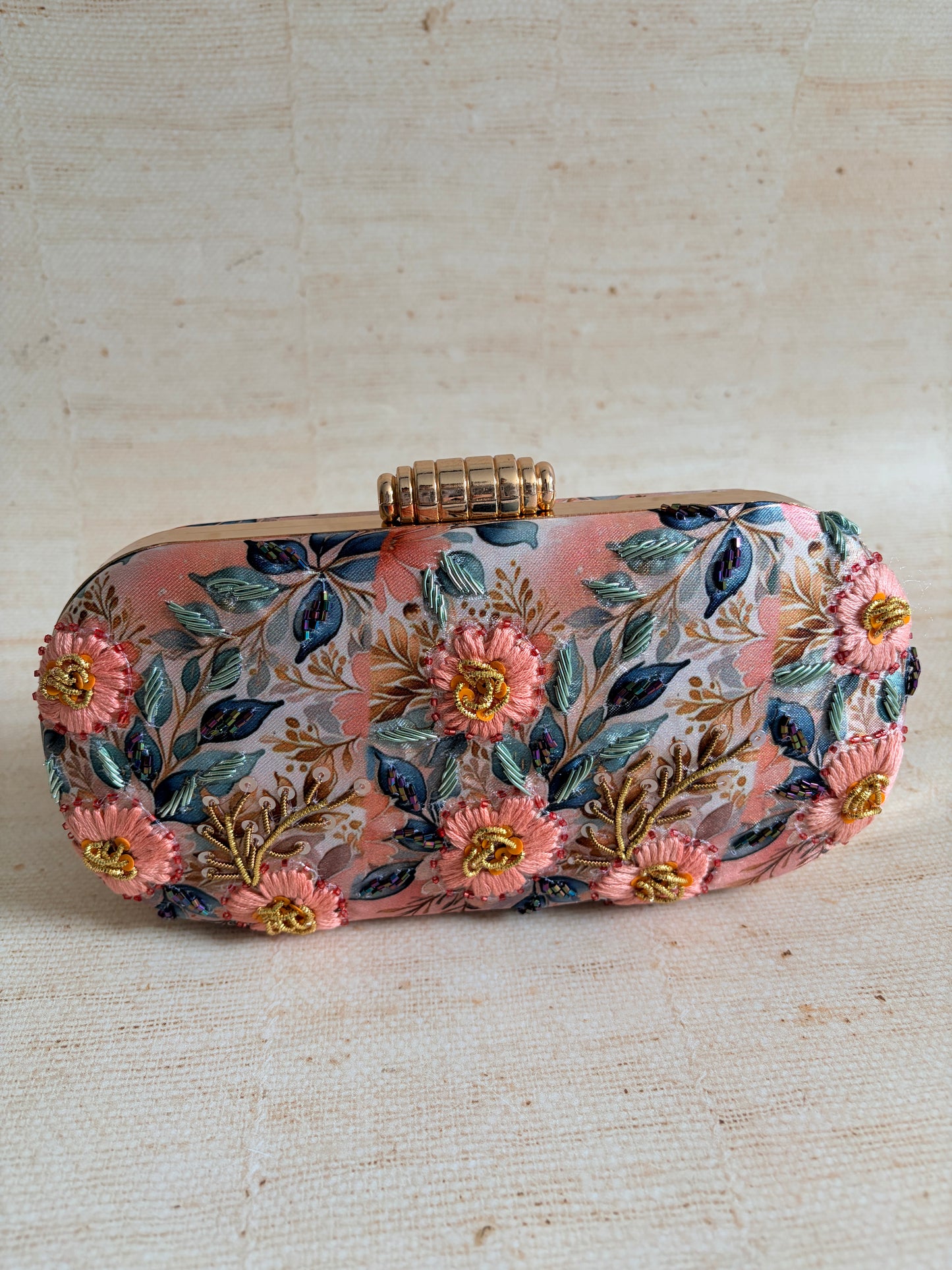 Amalfi Floral Oval Clutch (ST1234) (Pink)