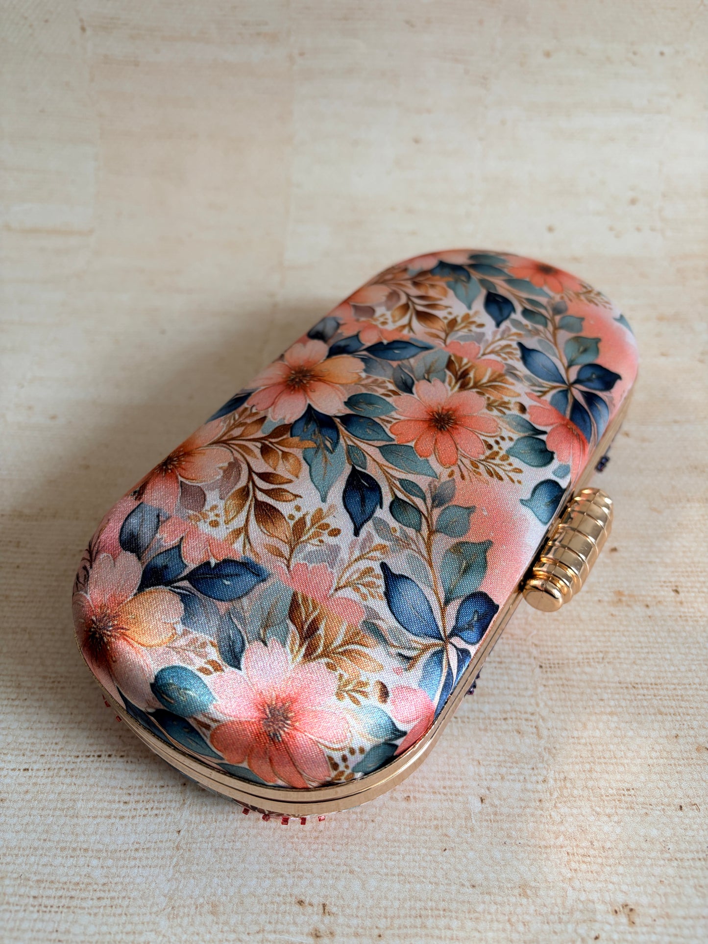 Amalfi Floral Oval Clutch (ST1234) (Pink)