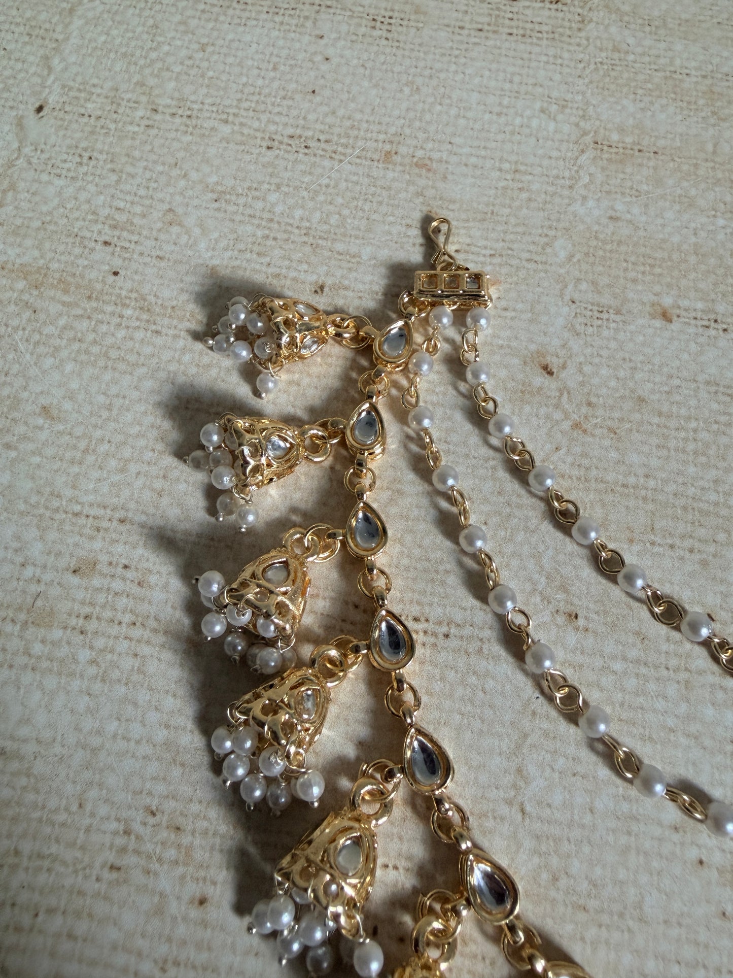 Gold Plated Pearl Ear Chains/Kaan Chain (ST1235)