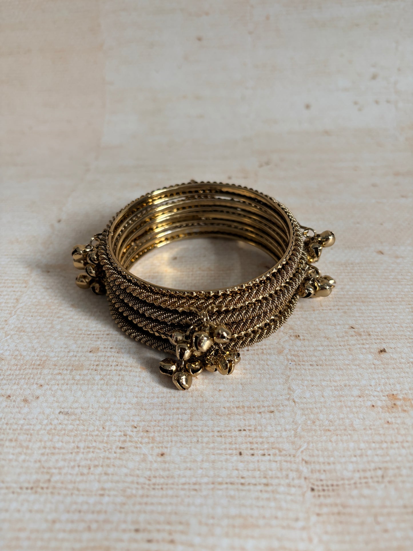 Kashmiri Gold Ghungaroo Bangles 2.6 (ST1244)