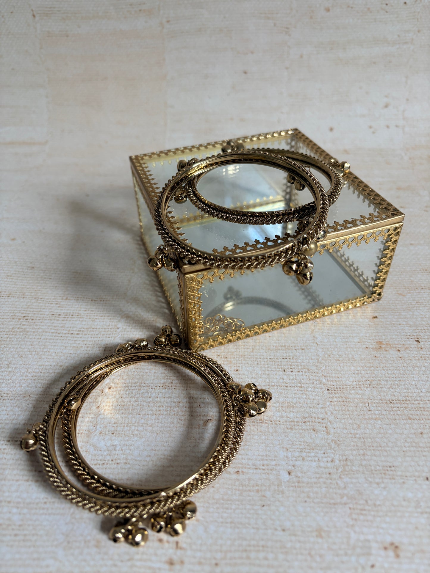 Kashmiri Gold Ghungaroo Bangles 2.6 (ST1244)