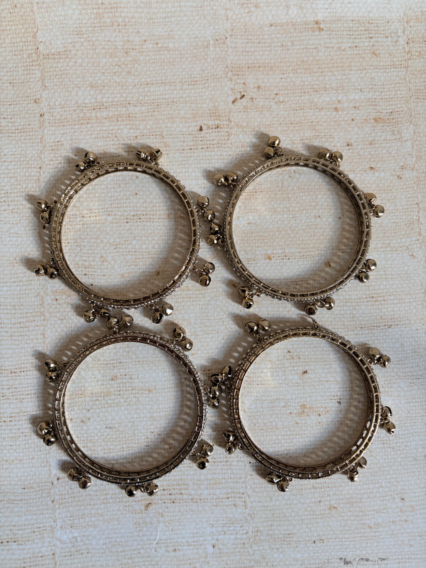 Antique Gold Ghungaroo Bangles 2.8 (ST1243)