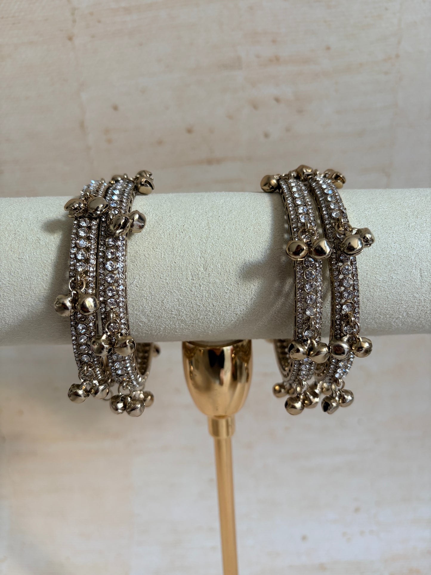 Antique Gold Ghungaroo Bangles 2.8 (ST1243)