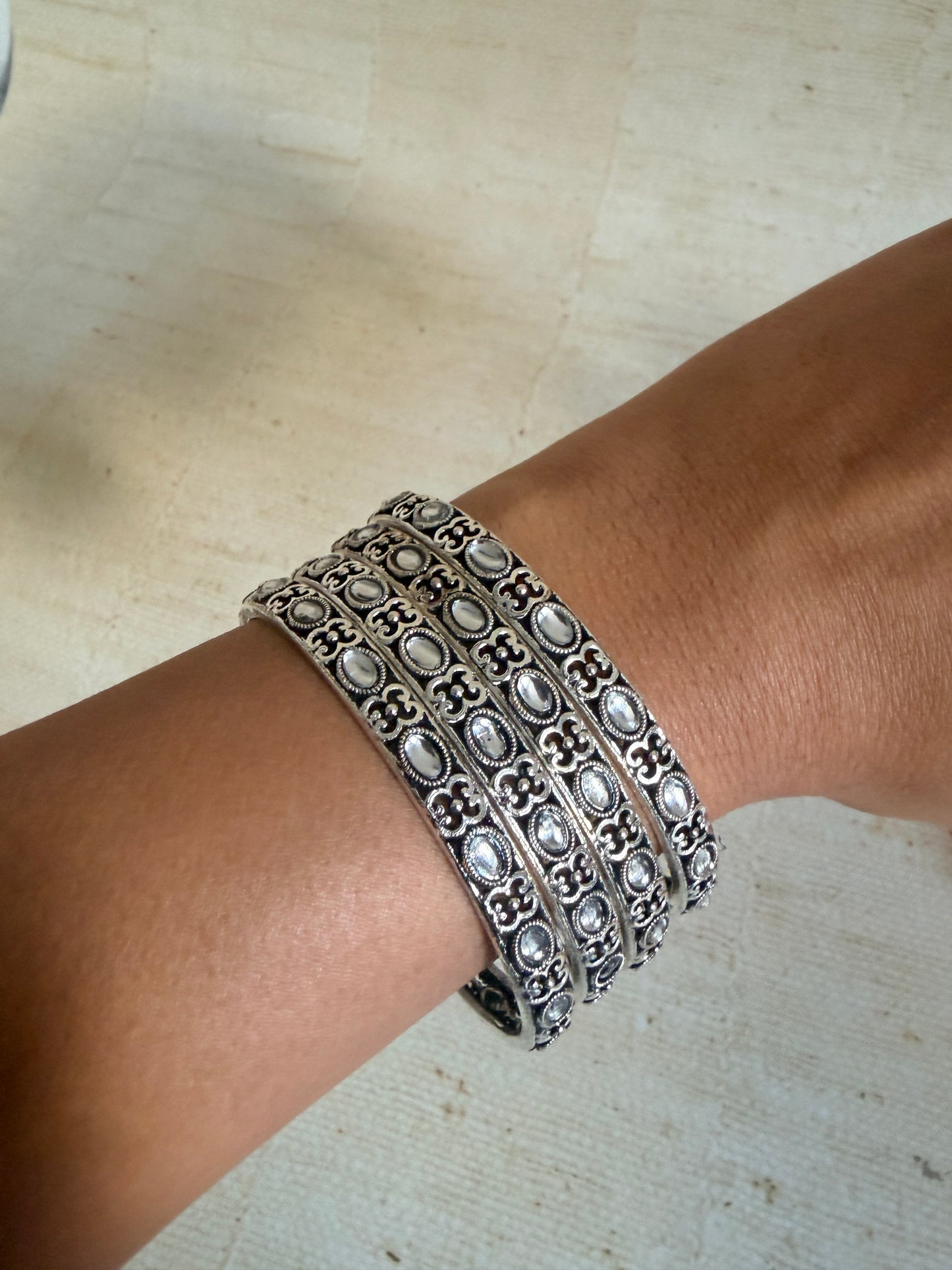 Oxidised Silver Indian Bangles 2.8 (ST1239)