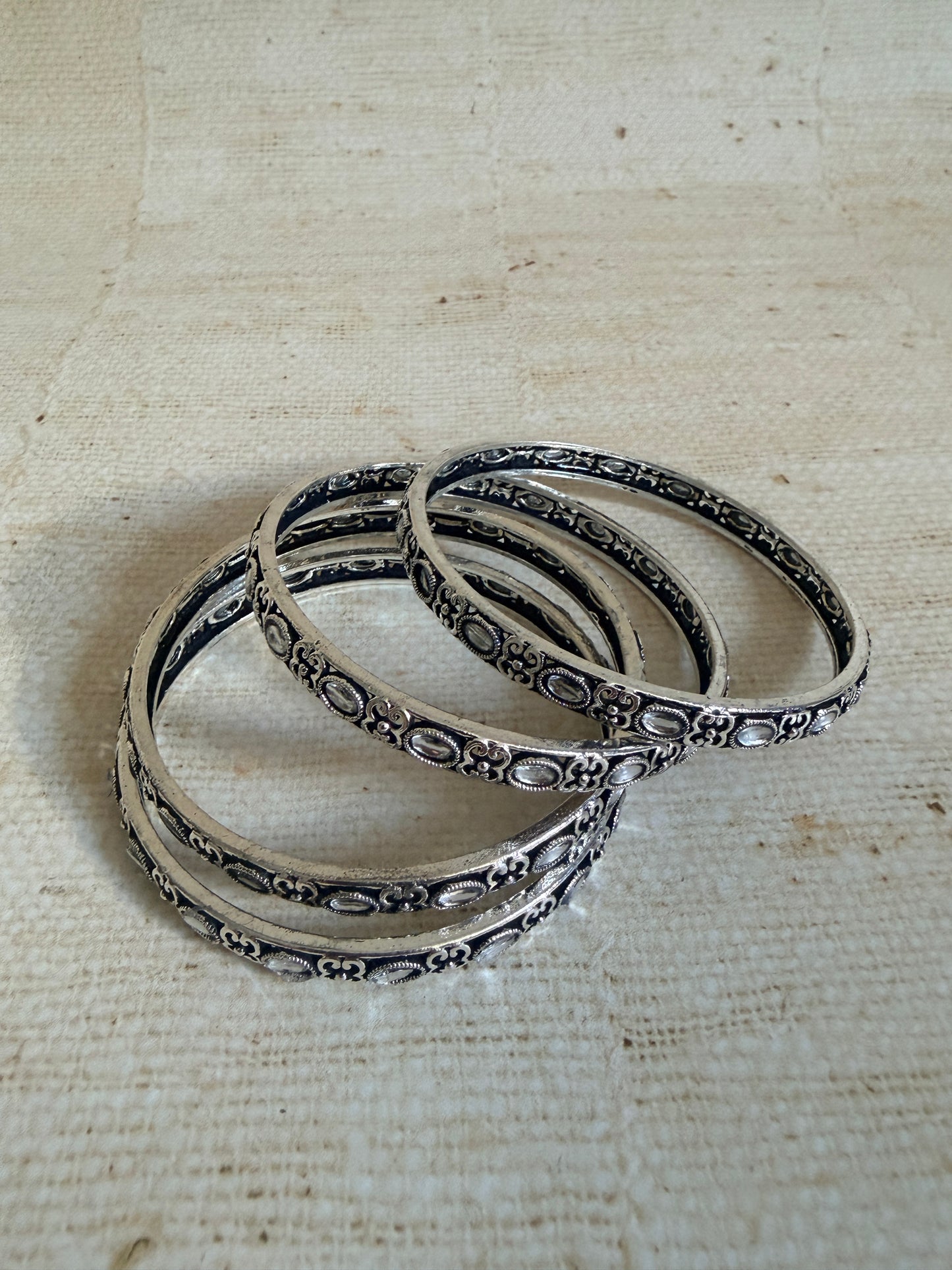 Oxidised Silver Indian Bangles 2.8 (ST1239)