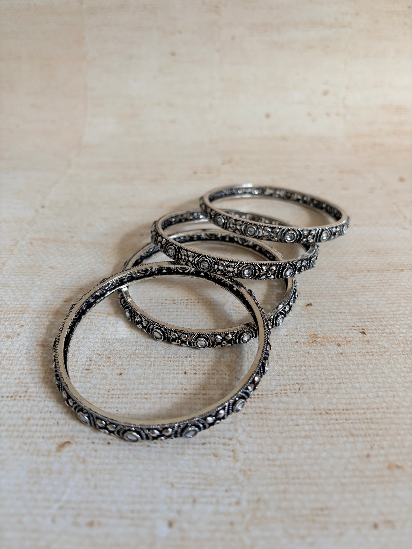 Oxidised Silver Indian Bangles 2.8 (ST1240)