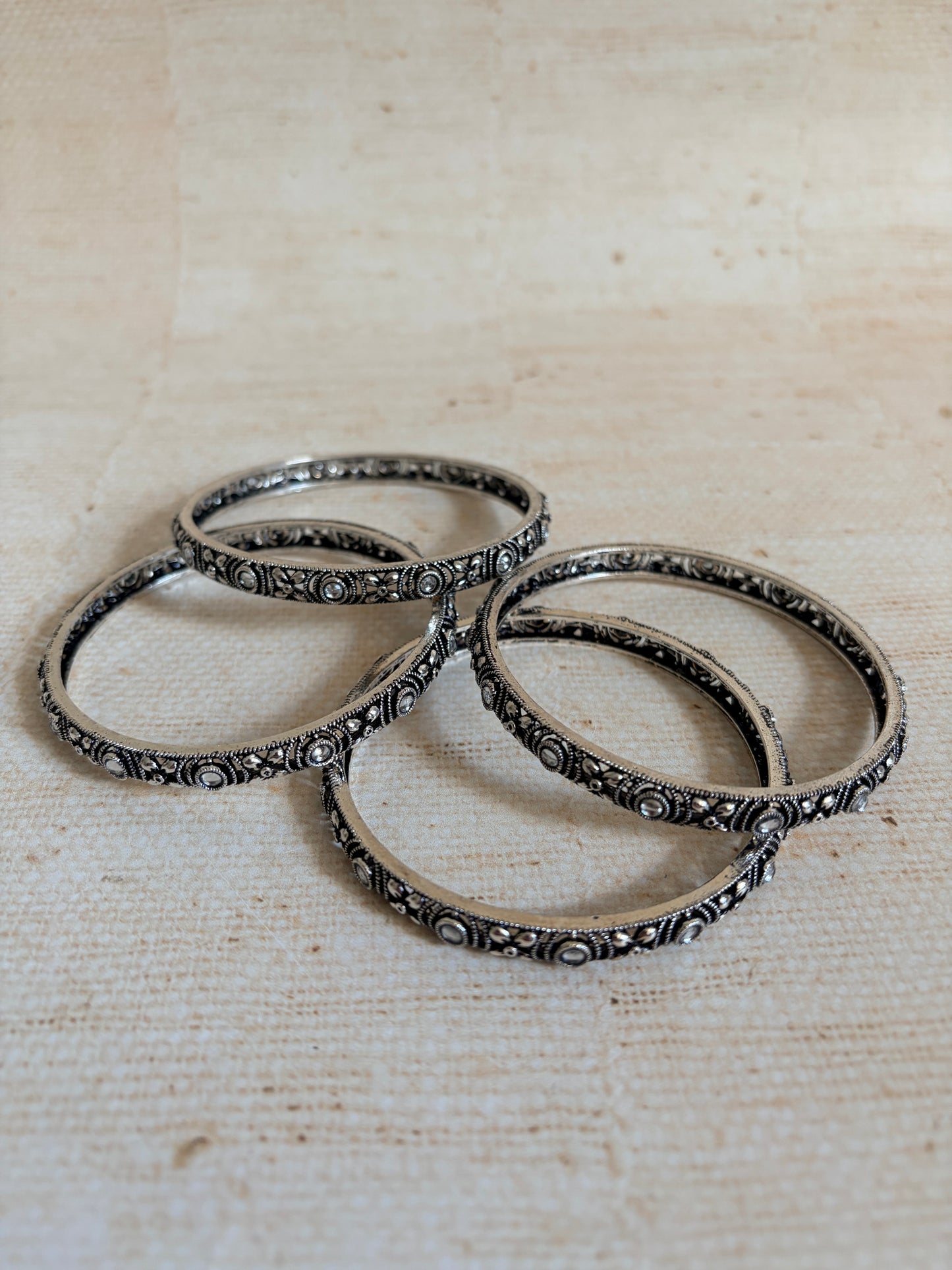 Oxidised Silver Indian Bangles 2.8 (ST1240)