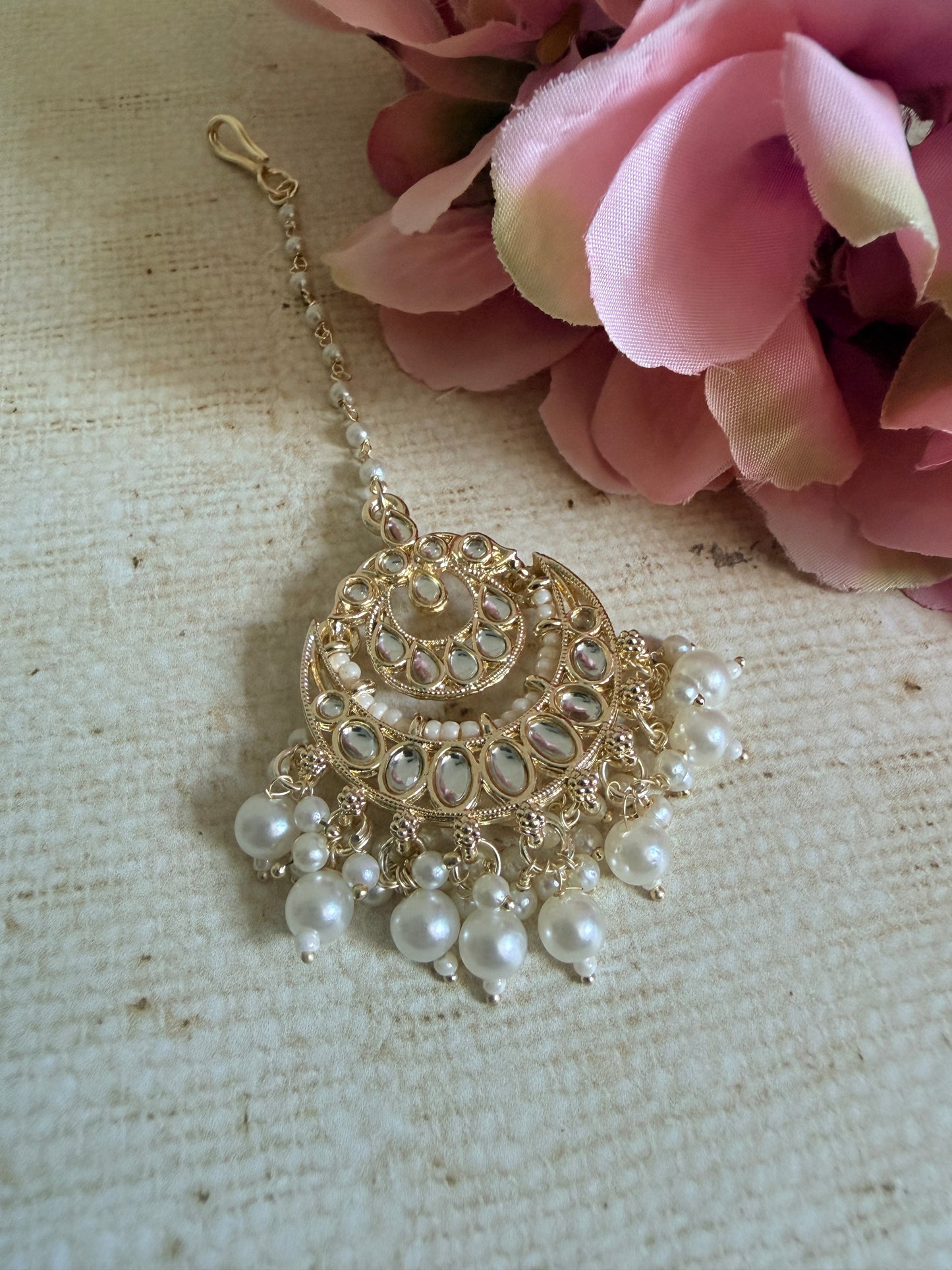Gold Plated Pearl Tikka (ST1242)