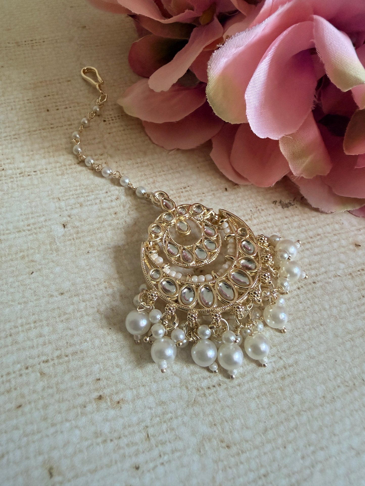 Gold Plated Pearl Tikka (ST1242)