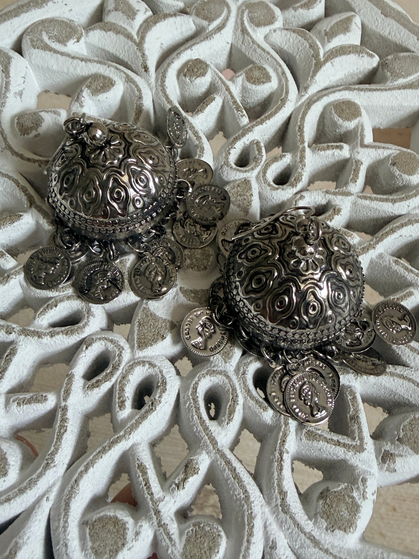 Oxidised Silver Jhumki Earrings (ST1237)