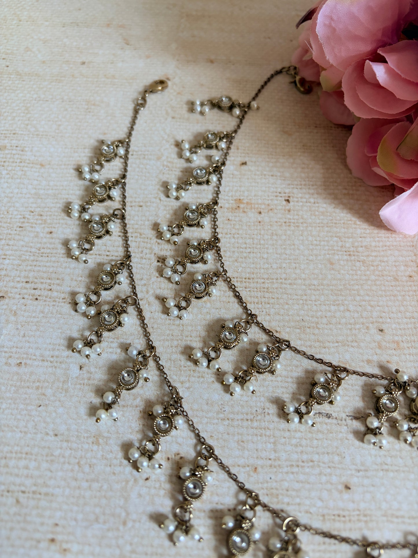 Pearl Adjustable Anklets/Payal (ST1236)