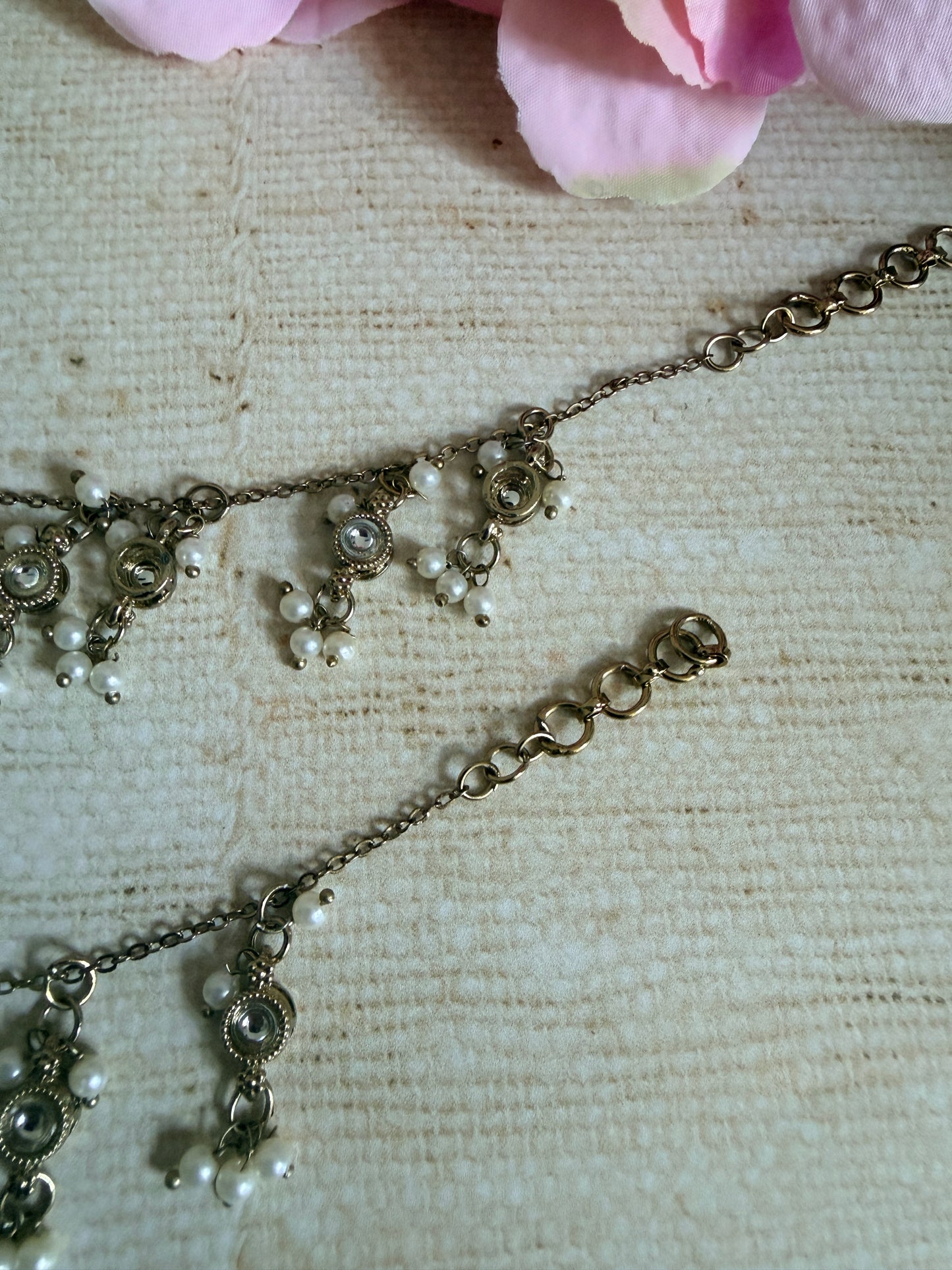 Pearl Adjustable Anklets/Payal (ST1236)