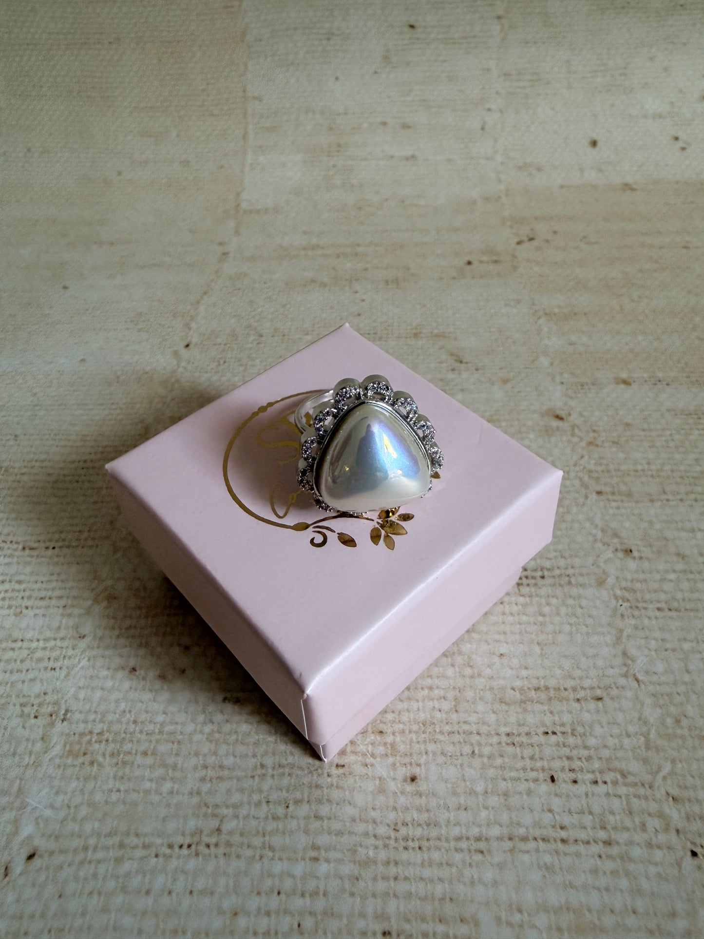 Silver American Diamond Ring (ST1246)