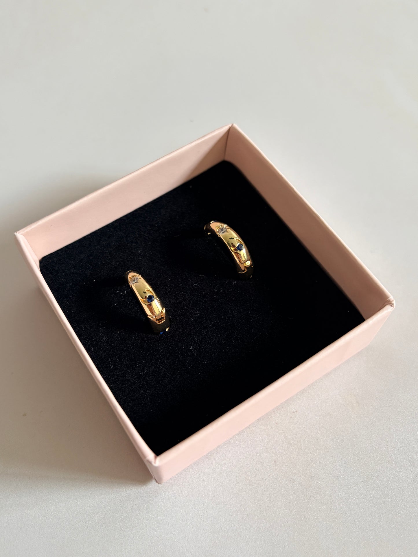 18K Gold Plated Chunky Star Huggie Hoop Earrings (ST1253)