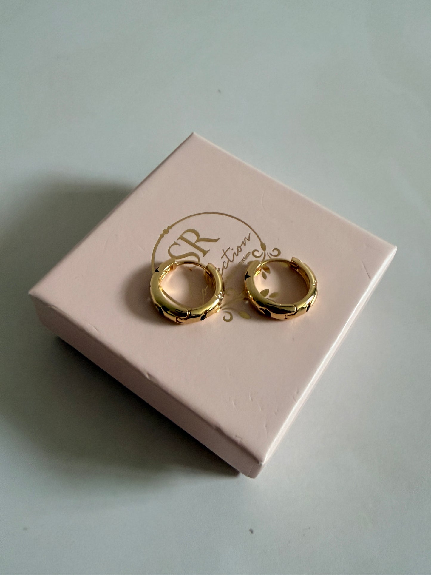 18K Gold Plated Chunky Star Huggie Hoop Earrings (ST1253)