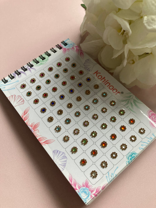 Colourful Beaded Iridescent 5 Page 300 Bindi Booklet (ST1019)