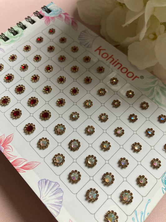 Colourful Beaded Iridescent 5 Page 300 Bindi Booklet (ST1019)