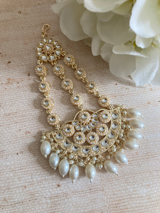 Chand Gold Plated Pearl Passa/Jhumar (ST1032)