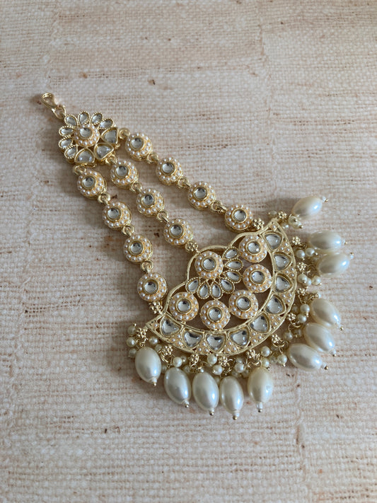 Chand Gold Plated Pearl Passa/Jhumar (ST1032)