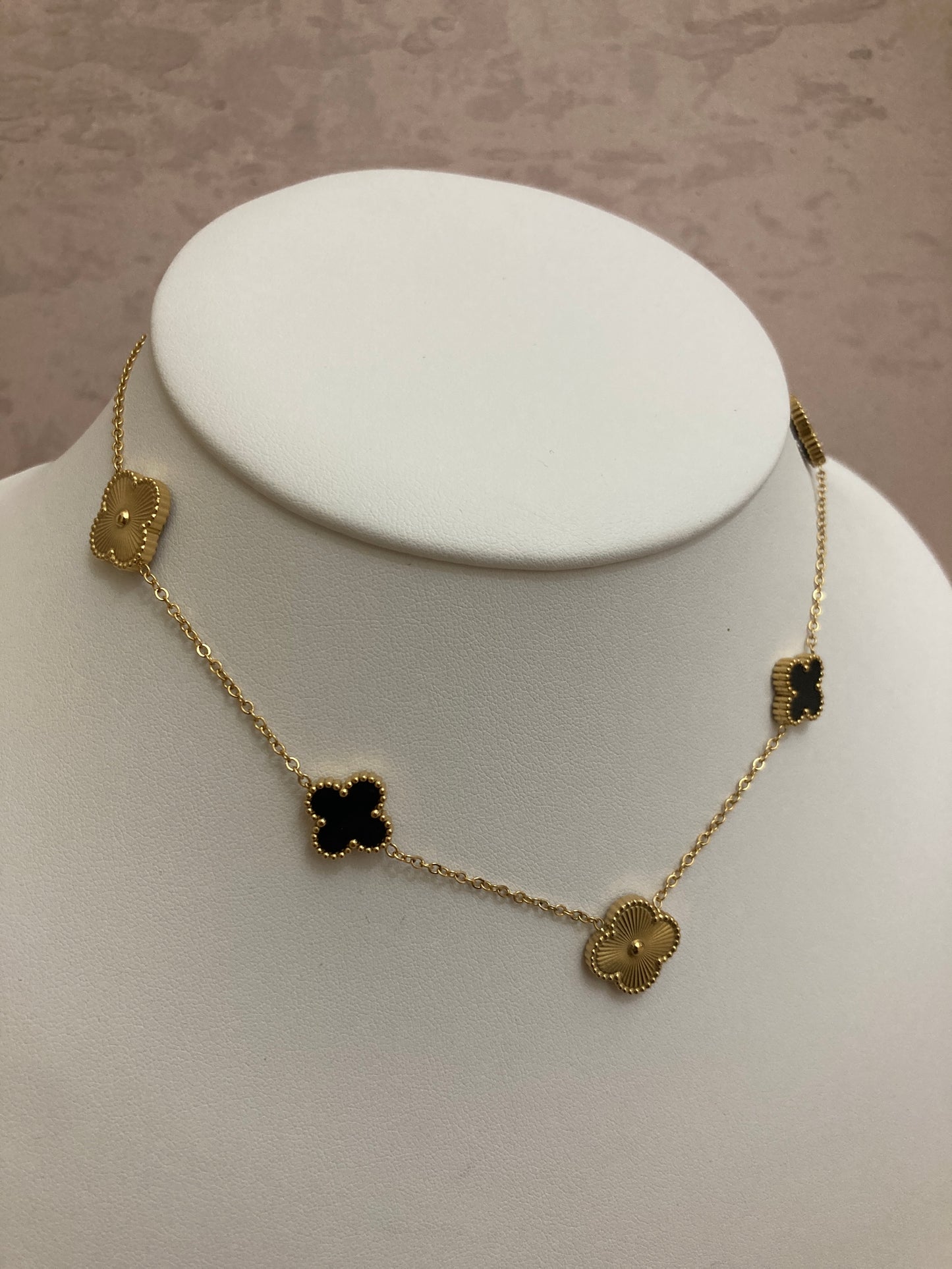 18K Gold Plated Clover Necklace
