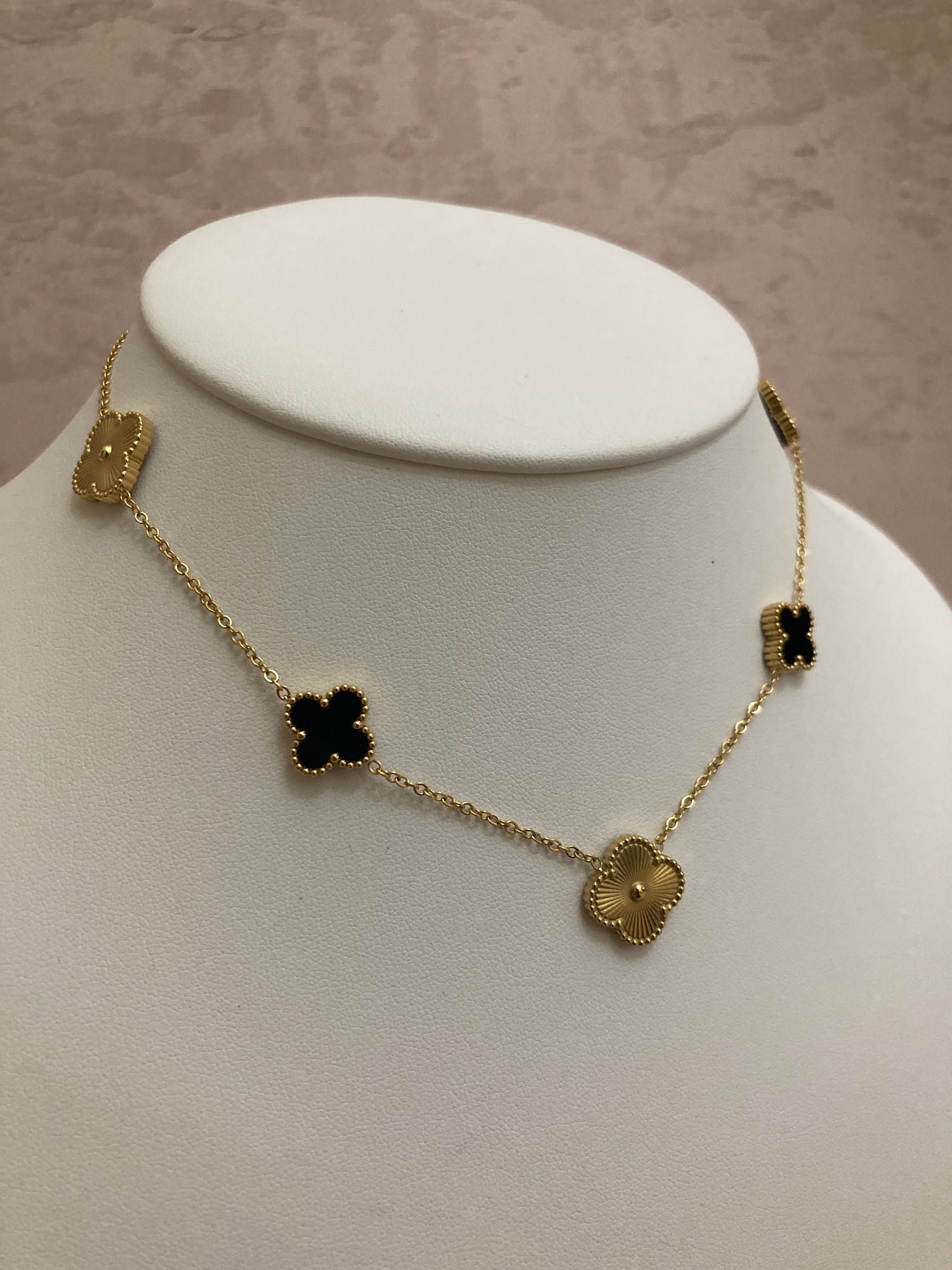 18K Gold Plated Clover Necklace