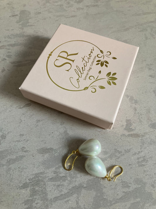 Pearl Droplet Drop Earrings (ST827)
